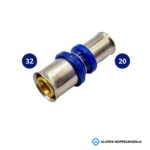 Rechte koppeling verloop Alupex 32x20mm