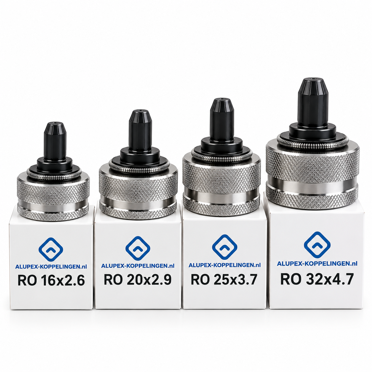Rehau stabil set Opwijdkoppenset 16-32 mm – 4-delig voor REHAU Stabil - Afbeelding 1